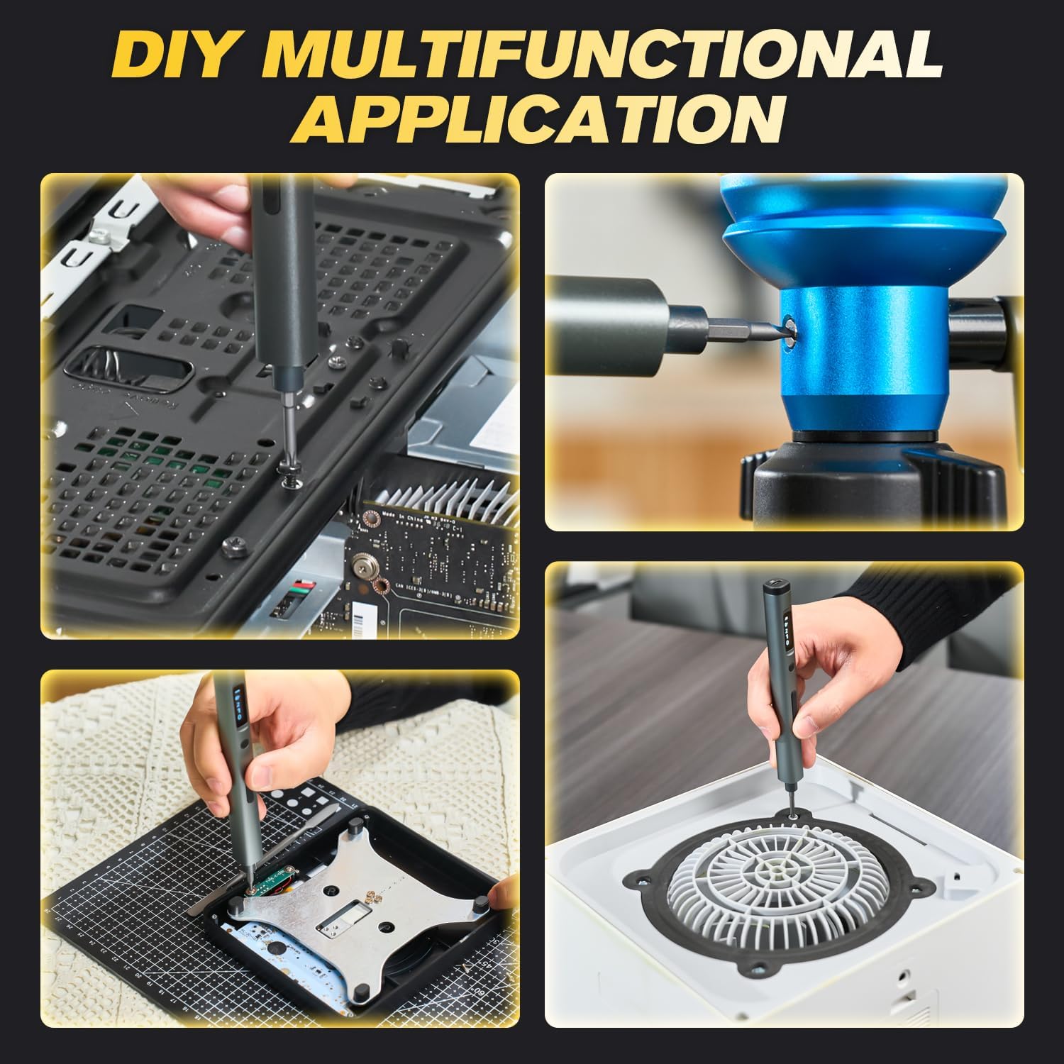 Electric Precision Screwdriver Set 52 Bits OLED Display USB-C for Electronics Repair