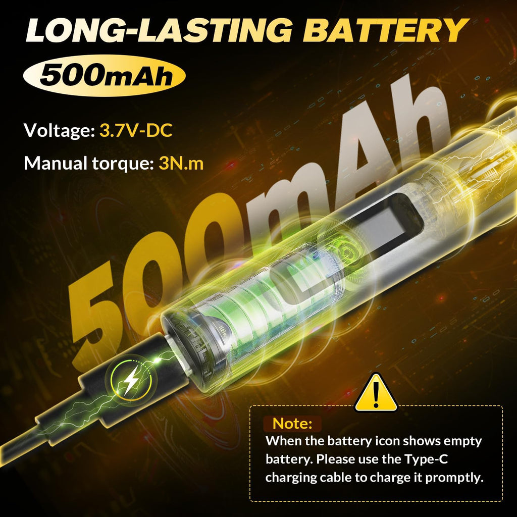 Electric Precision Screwdriver Set 52 Bits OLED Display USB-C for Electronics Repair