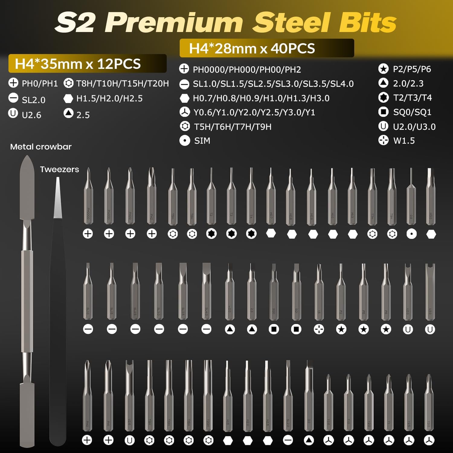 Electric Precision Screwdriver Set 52 Bits OLED Display USB-C for Electronics Repair