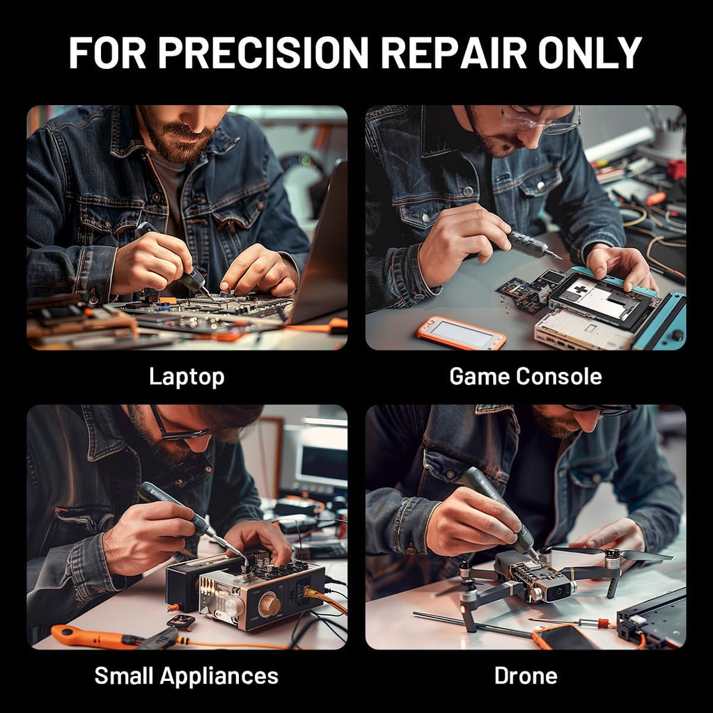 Rechargeable Precision Electric Screwdriver Set 160 Bits USB-C for Electronics Repair